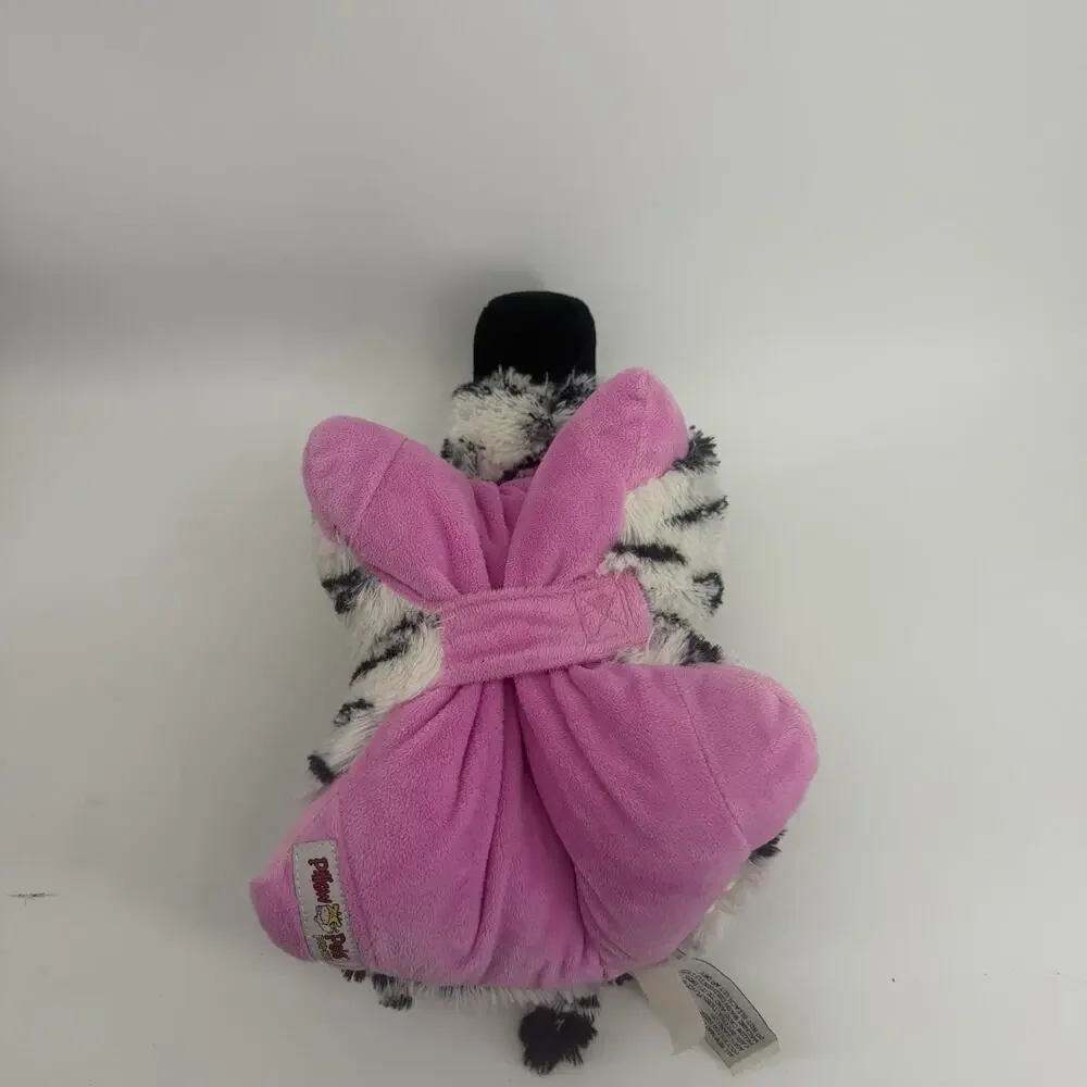 Pillow Pets Zebra Plush 2010 Original Black White Pink Retired